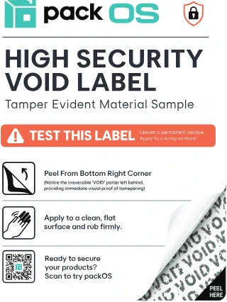 HIGH SECURITY VOID label